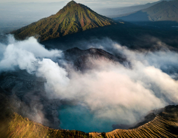 Active Volcano in Bali - do you wish to have a closer look? Join our Group Trip.